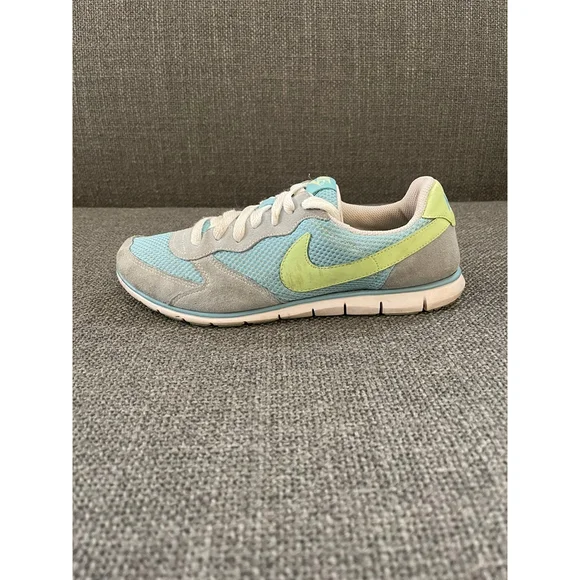 Womens Nike Sneakers Size 8 Blue Green Lace Up Walking Shoes - Picture 7 of 9
